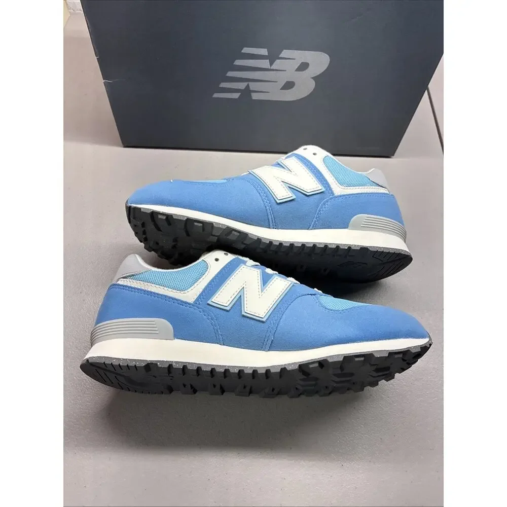 New Balance 574 GC574RCA Youth Size 4.5 Wide Blue Suede White Sneakers Shoes